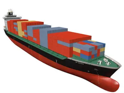 Container vessel 3D model