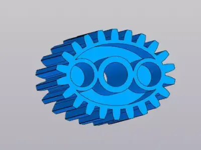 Helical Spur Gear - Precision Transmission Part 3D model