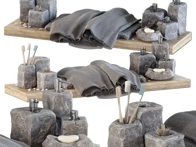 Batroom decor stone soap n2 3D model