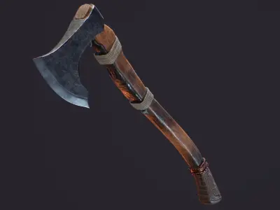 Viking ax Low-poly 3D model purchase