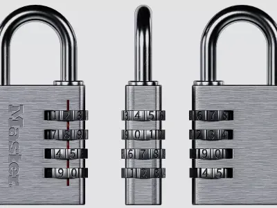 Padlock Low-poly 3D model purchase