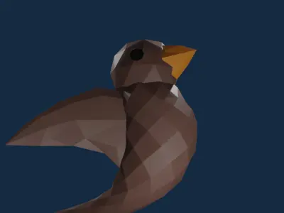 Bevy Bird Free low-poly 3D model