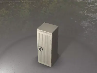 Electrical Distribution Cabinet 102 Low-poly 3D model