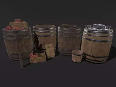 Western Props Vol 1 Free low-poly 3D model