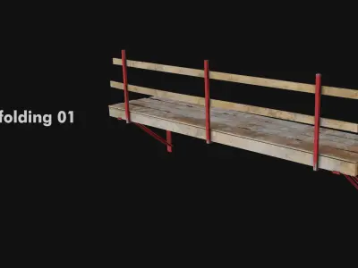 Industrial kitbash volume 01 Construction site and buildings Low-poly 3D model