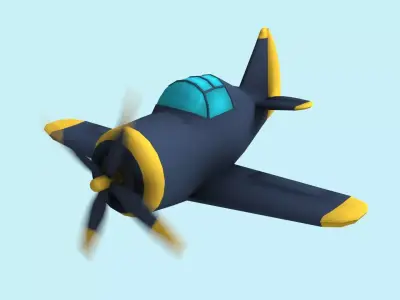 LOW POLY PLANE Free low-poly 3D model