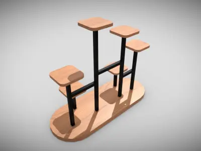 Modern Plant Stand Free low-poly 3D model