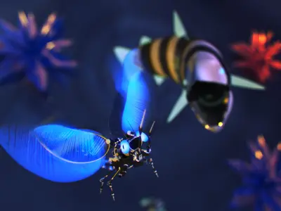 mechanical insect Ephemera Danica Free 3D model