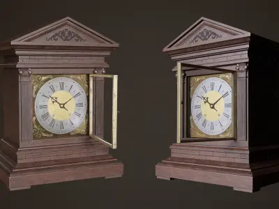 Victorian Mantle Clock Low-poly 3D model