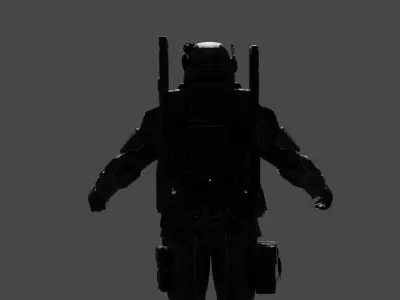 orbital drop shock trooper ODST 3D model
