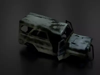 Abandoned car 01 3D print model