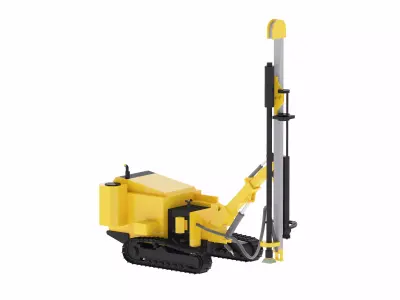 Drill Rig Surface Mining D40SH Low-poly 3D model