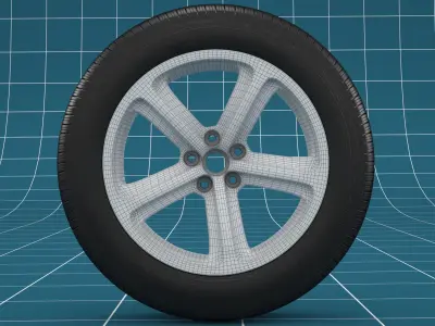 Car tire 02 3D model