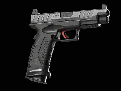 Springfield Armory XD M Elite All Versions Low-poly 3D model