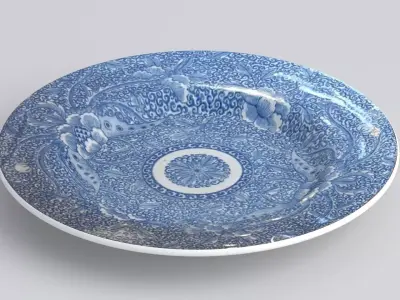 Antique and vintage plate v3 3D model