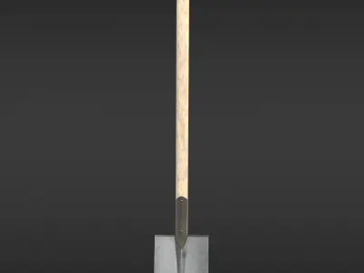 Game-ready Clean Shovel - Unity - HDRP - UE4 Free low-poly 3D model