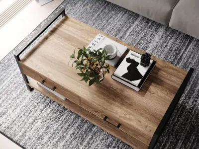 Timber Replica Simpli Home Rustic Coffee Table Model 