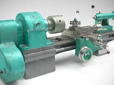 Student Lathe for Metalworking TV16 Free low-poly 3D model