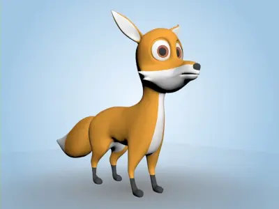 Cartoon Fox 3D model