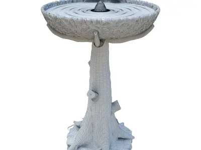 Bird Bath Fountain 3D model