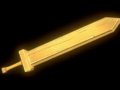 Stylized Wooden Swords Vol 01 Free low-poly 3D model