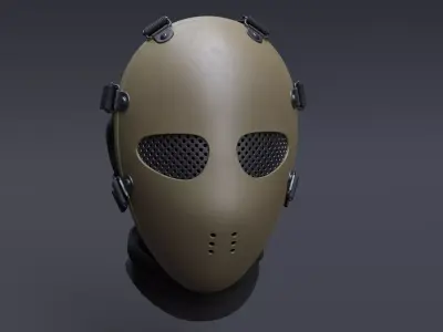 Tactical bulletproof mask 3D model