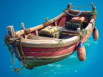 Stylized Boats  3D model