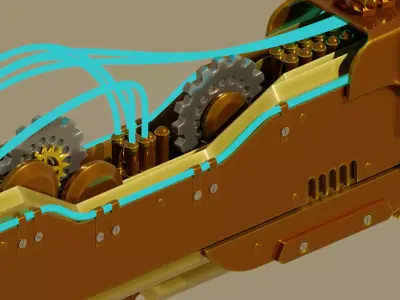 Steampunk Sword Free low-poly 3D model purchase