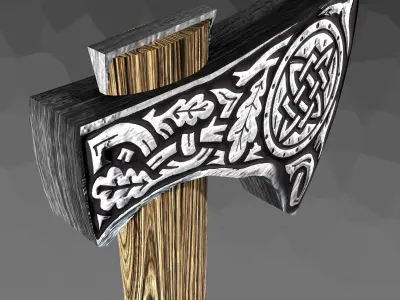 Axe weapon Low-poly 3D model order