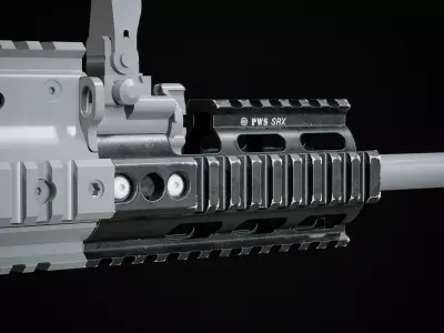FN SCAR Tactical Handguard PWS SRX Low-poly 3D model