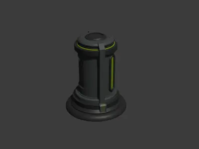 Sci-Fi Energy Cell Low-poly 3D model