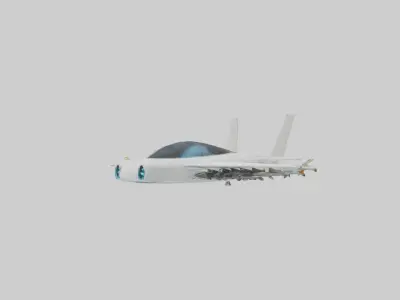 Flying Car Model 1 Low-poly 3D model