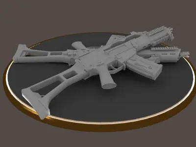 G36C carbine rifle Hi-Res 3D model