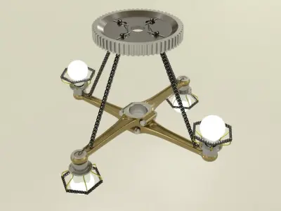 Industrial ceiling lamp  3D model
