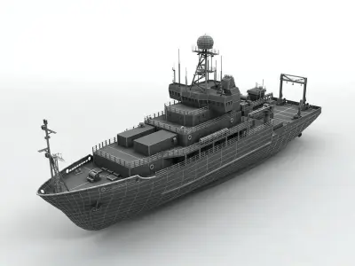 NOAA Ocean Atmosphere Research Vessel Boat Ship 3D model
