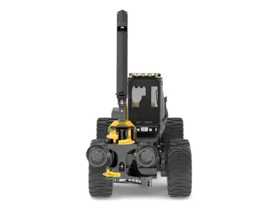 EcoLog 590G with EC 761 LF Harvester Heads 3D model