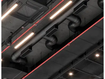 Industrial ceiling 3D model buy