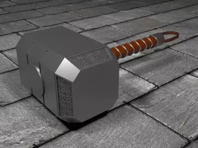 Mjolnir Free low-poly 3D model