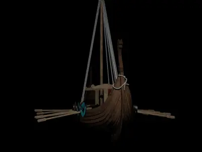 Drakkar from Vikings serie 3D model