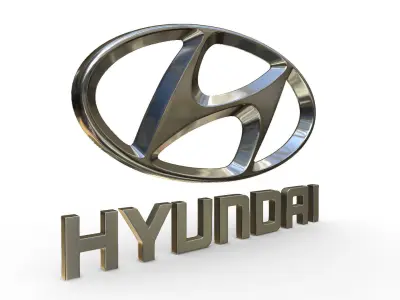 hyundai logo 3D model