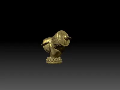 Lord Shiva Damru Hand Car Charm 3D print model