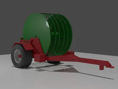 Low-poly Slurrykat Trailed Reeler 3D Model Low-poly 3D model