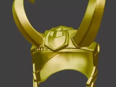 Loki Helmet Multi Part Cosplay and Display 3D print model