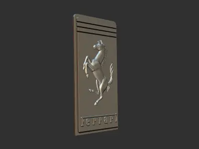 Ferrari Prancing Horse Logo Bas Relief for CNC 3D Print STL 3D print model order