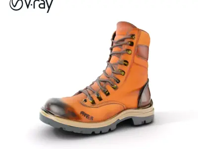 Tactical Boot Model Pack  Realistic Military Footwear Low-poly 3D model