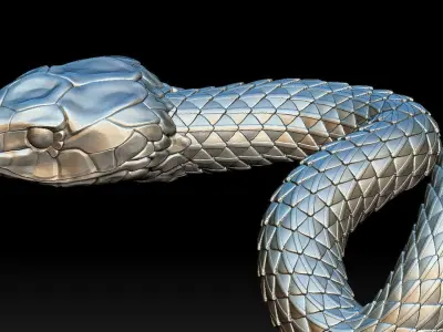 Snake Ring 3D print model 3D print model