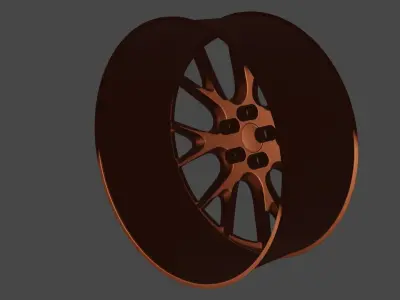 SRT style car rim 3D model
