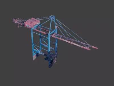 Container crane 1 from google maps  Free 3D model