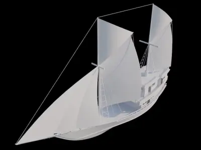 pinisi boat 3D model