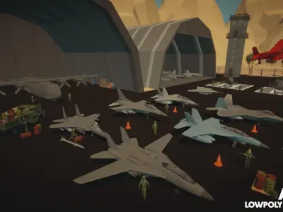 Low Poly Military Pack Low-poly 3D model